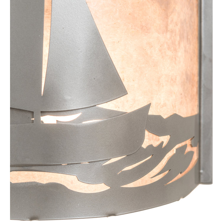 Nickel Finish Nautical Sailboat Wall Sconce