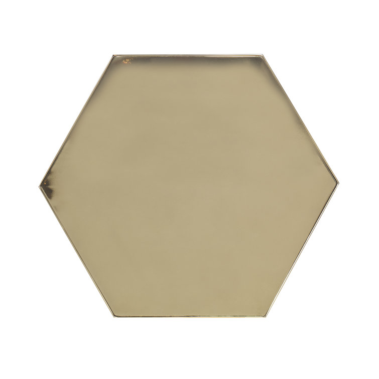 Bronze and Grey Veined White Wood Cocktail Table