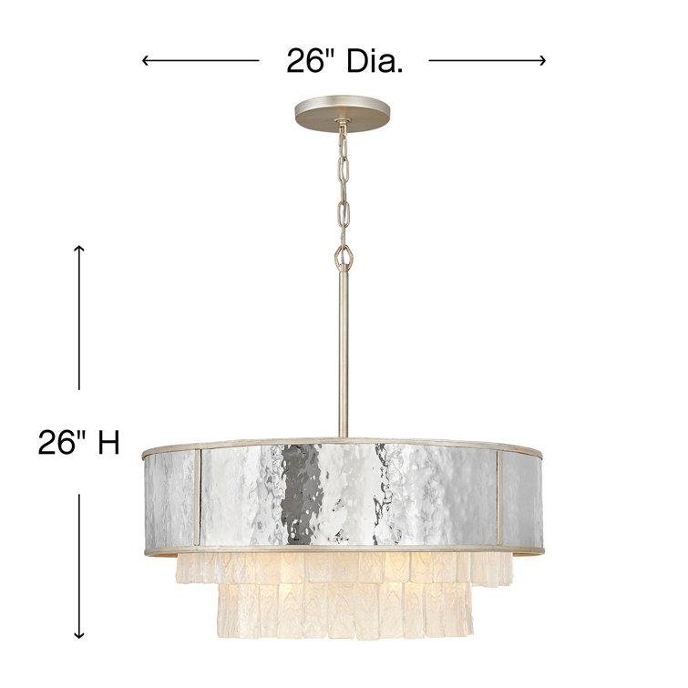 Champagne Gold Crystal LED Drum Chandelier