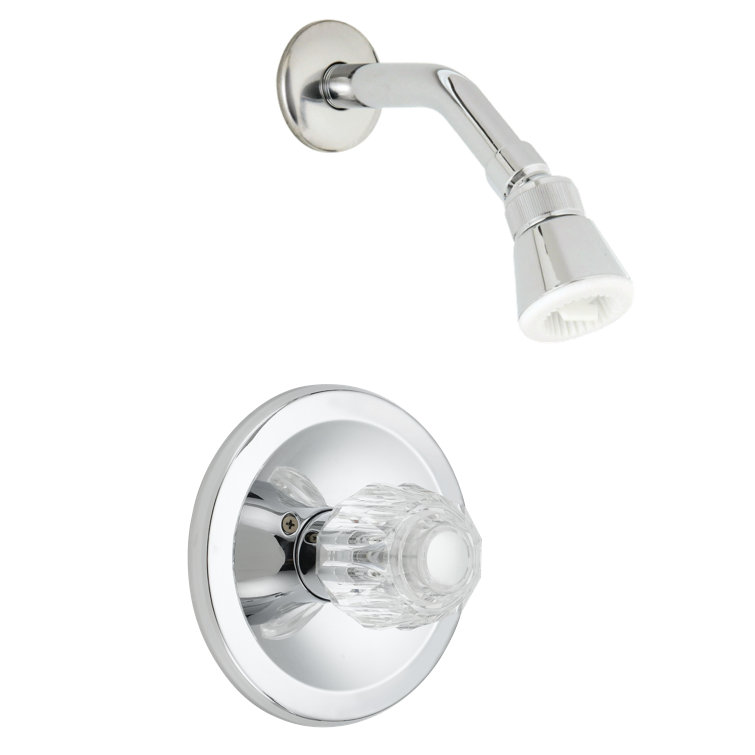 Chrome Wall Mounted Adjustable Shower Head Kit