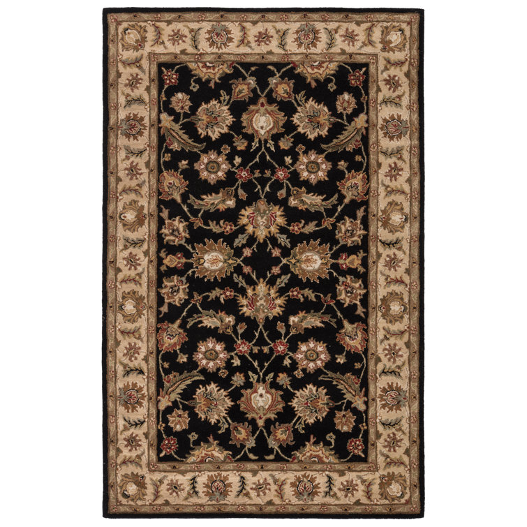 Mythos Black and Beige Wool Rectangular Area Rug 12' x 18'