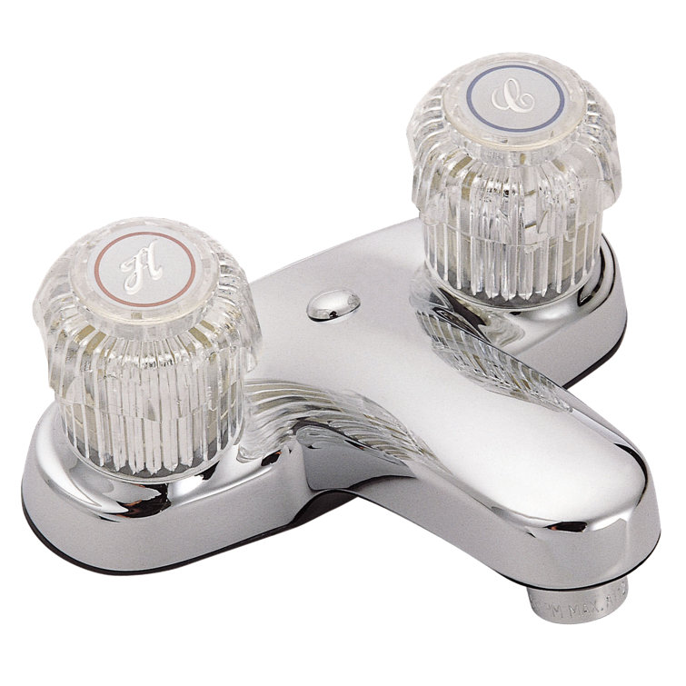 Traditional Chrome Centerset 2-Handle Bathroom Faucet
