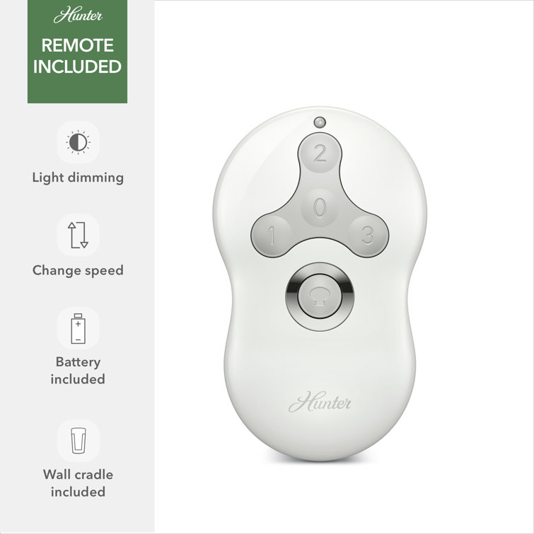 Dempsey 44" Fresh White LED Ceiling Fan with Remote and Reversible Blades
