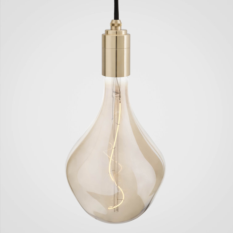 Spiral Fibonacci Organic Hand-Blown Glass & Brass 9-Light Pendant