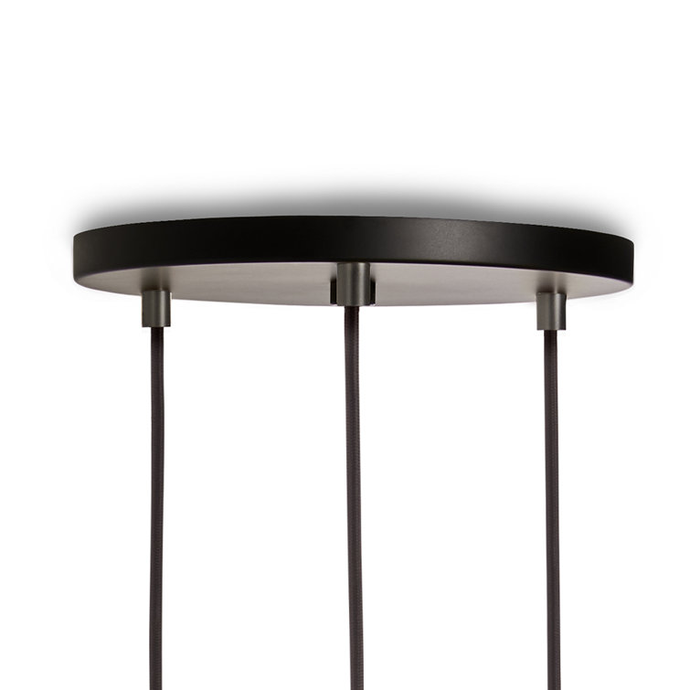 Graphite Triple Globe LED Pendant Light for Indoor/Outdoor