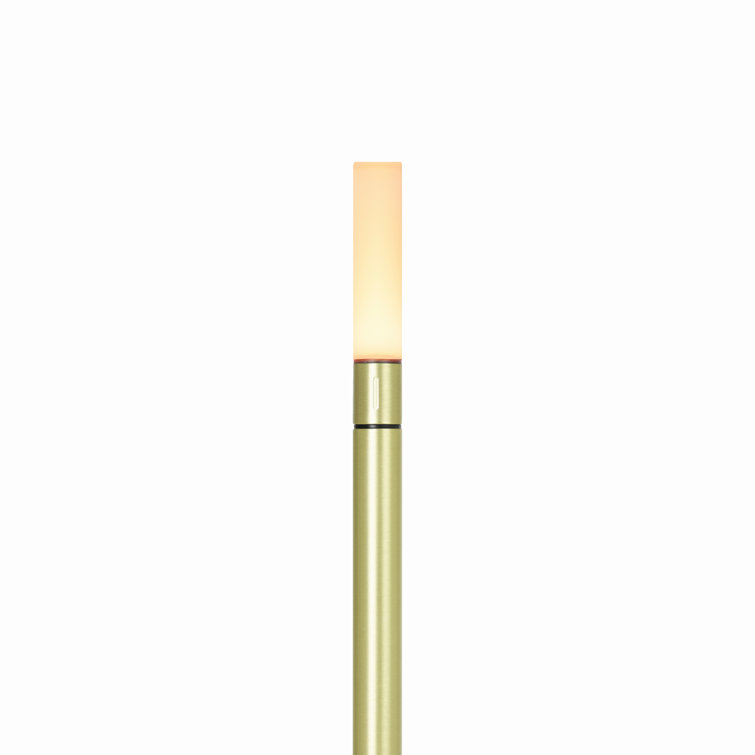 Large Brass Cordless LED Table Lamp with 3-Way Switch
