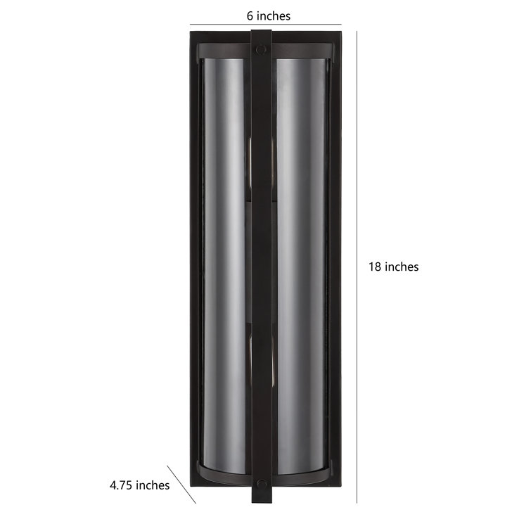 Senla Industrial Chic Bronze Wall Sconce with Clear Glass Shade - Set of 2