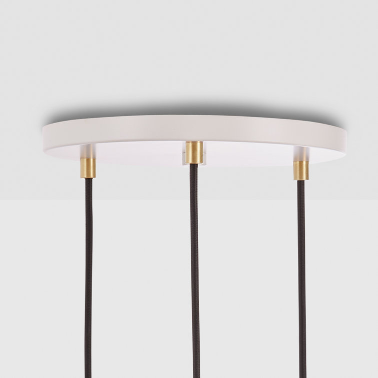 Tala Walnut Accent Triple Pendant with Soft Glow LED Bulbs