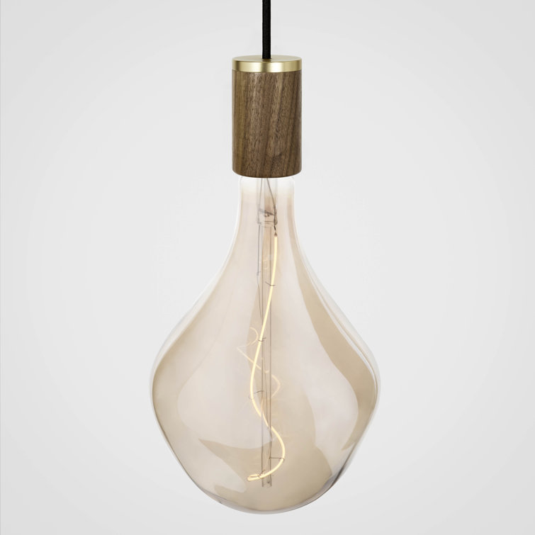 Tala Walnut Accent Triple Pendant with Soft Glow LED Bulbs