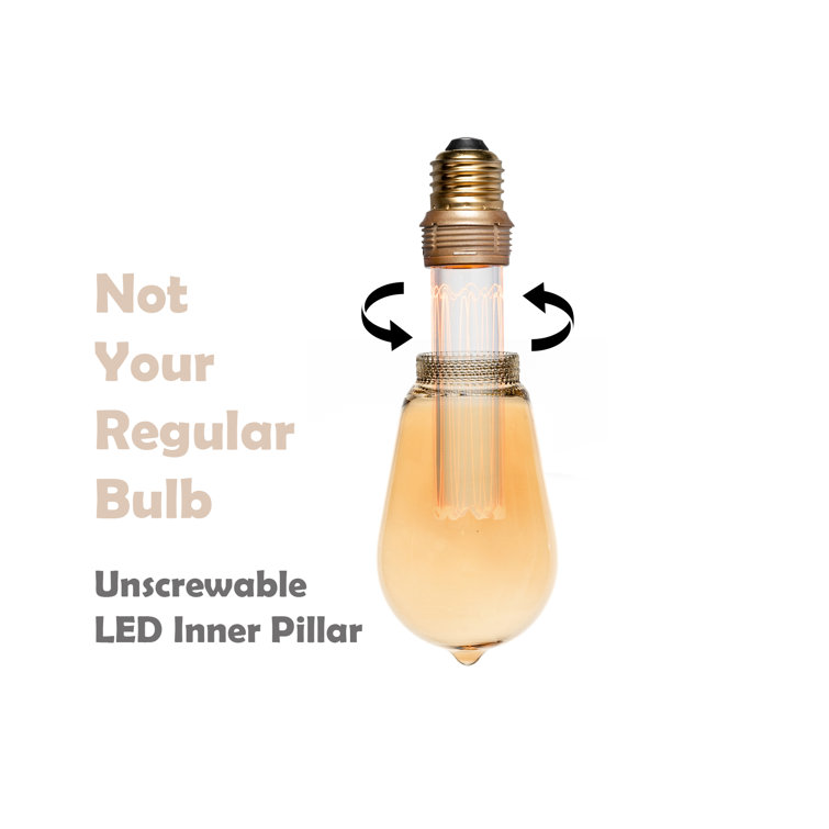 Amber Dimmable LED Decorative Light Bulb with Medium Screw Base