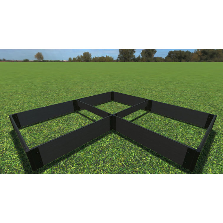 Weathered Wood Composite Raised Garden Bed with 11" Height