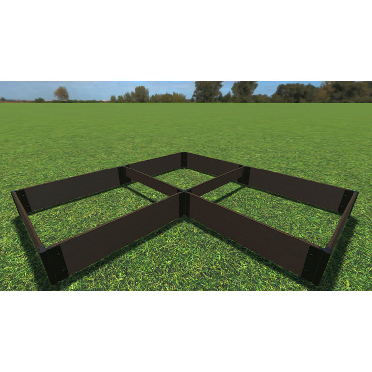 Weathered Wood Composite Raised Garden Bed with 11" Height