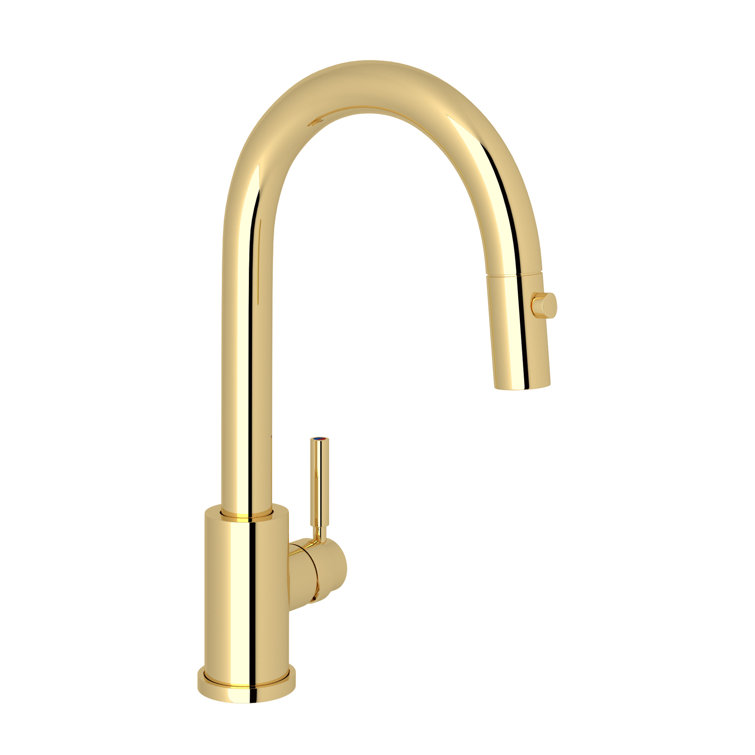 Modern Nickel Polished Brass Pull-out Spray Bar Faucet