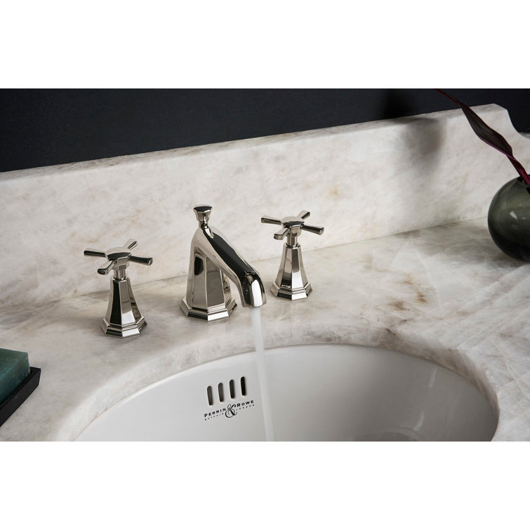 Polished Nickel Brass Widespread Bathroom Faucet