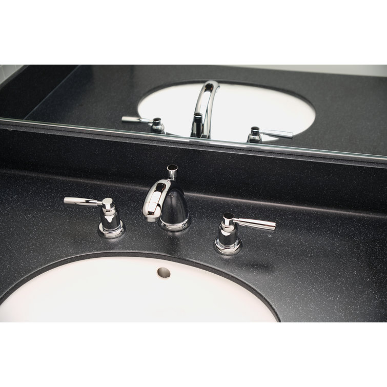 Elegant Transitional 5'' Polished Nickel Brass Widespread Faucet