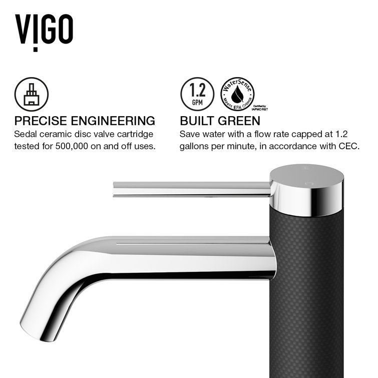 Madison 8" Black and Chrome Single Handle Bathroom Faucet