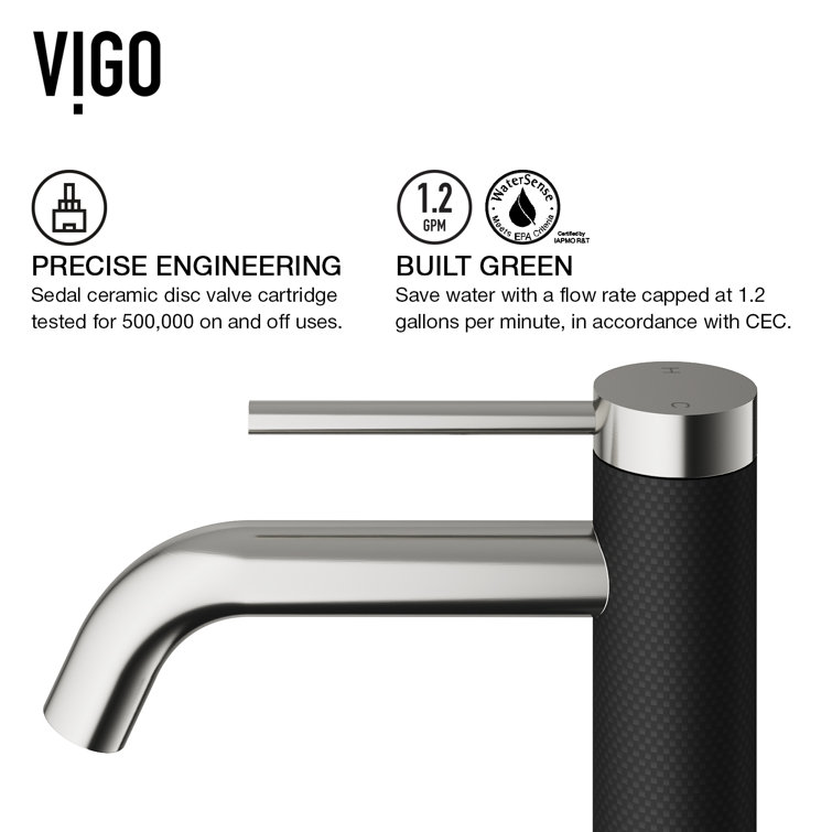 Madison 8" Black and Chrome Single Handle Bathroom Faucet