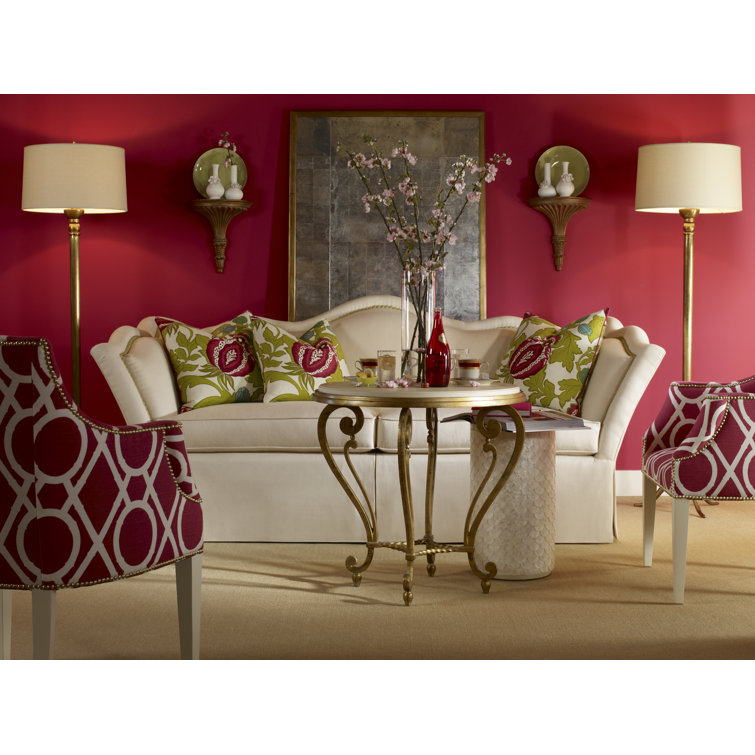 Capiz Shell Drum Accent Table with Crystal Stone Top