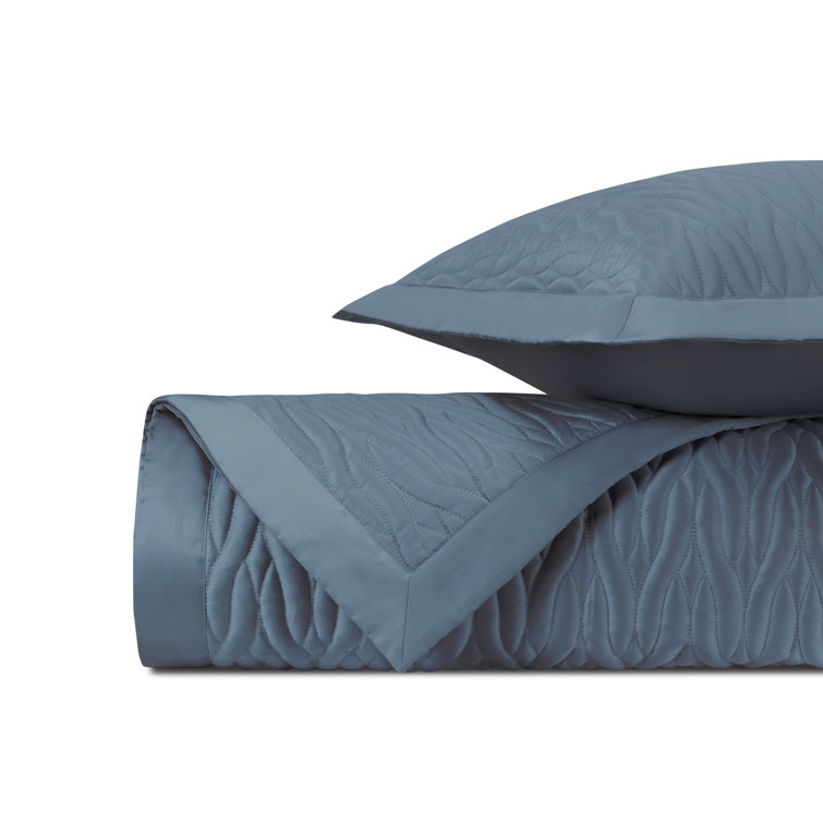 Sion Queen Light Blue Cotton Quilt Set