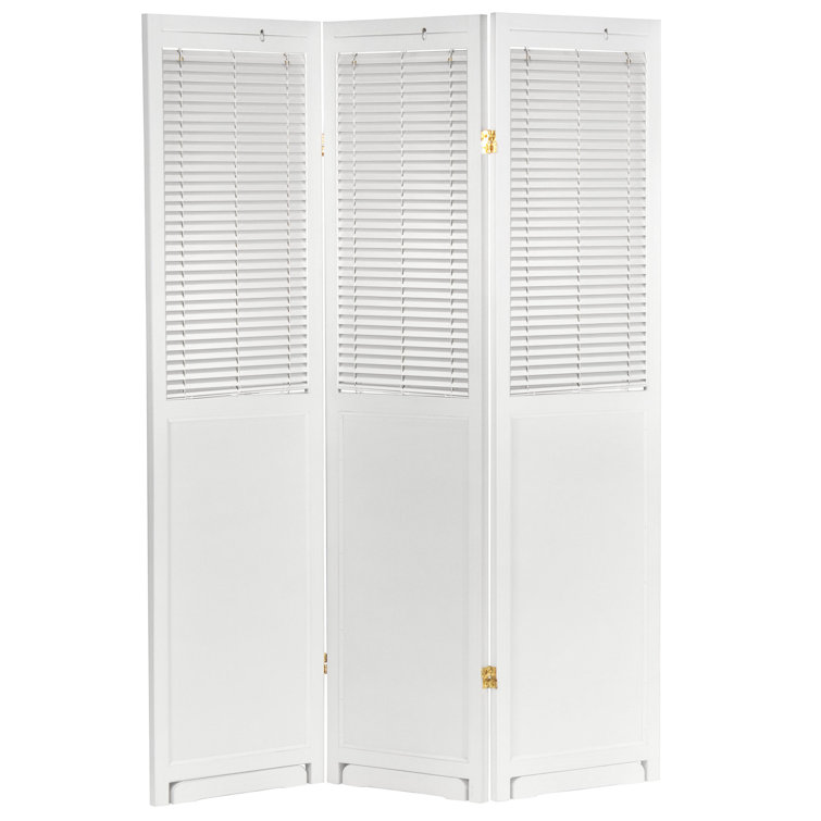 White Pine 6 ft. Tall Folding Shutter Room Divider