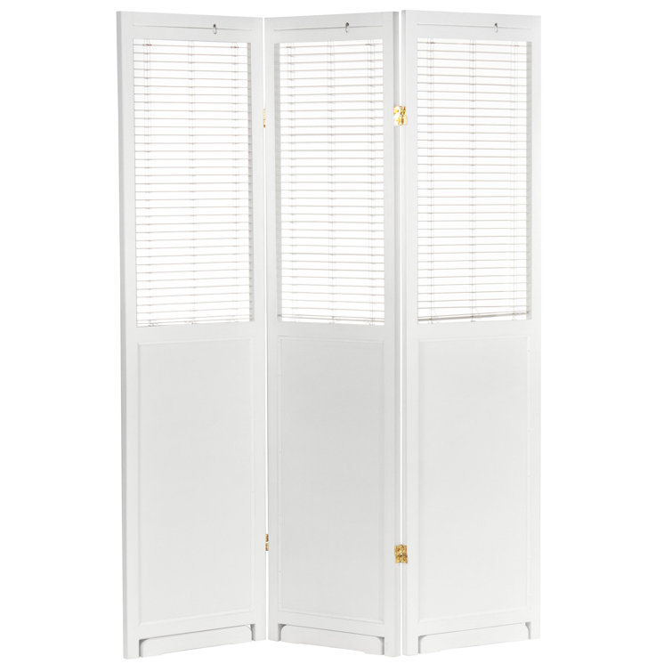 White Pine 6 ft. Tall Folding Shutter Room Divider