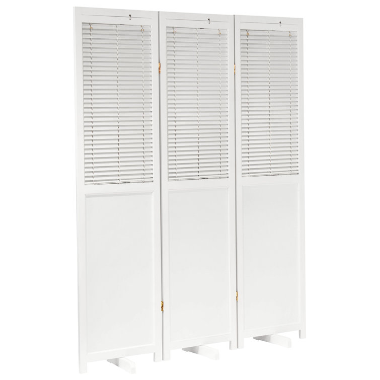 White Pine 6 ft. Tall Folding Shutter Room Divider
