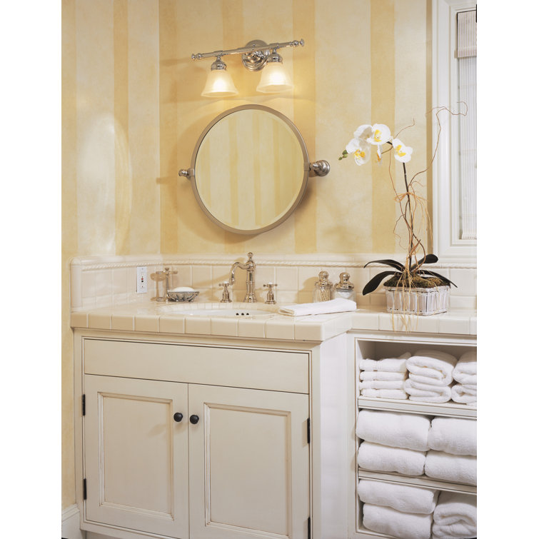Polished Nickel Widespread Bathroom Faucet with Brass Handles