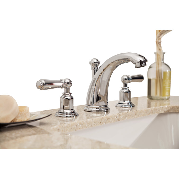 Elegant Polished Nickel 16" Widespread Traditional Bathroom Faucet