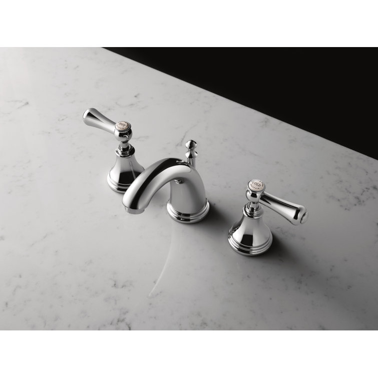 Elegant Polished Nickel 16" Widespread Traditional Bathroom Faucet