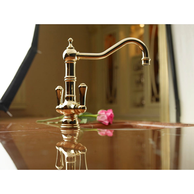 Polished Nickel Brass Traditional Deck Mounted Bar Faucet