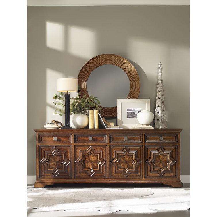 Casa Bella Timber Gray 94" Wide 4 Drawer Sideboard