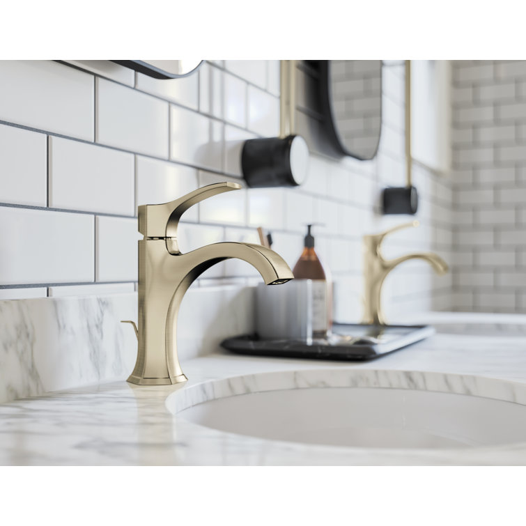 Locarno Brushed Nickel High Arc Single Hole Bathroom Faucet