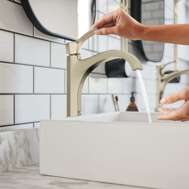 Locarno Polished Nickel Single-Hole High-Arc Bathroom Faucet