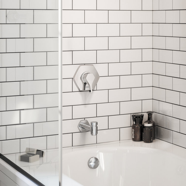 Chrome Wall Mounted Tub Spout with Diverter