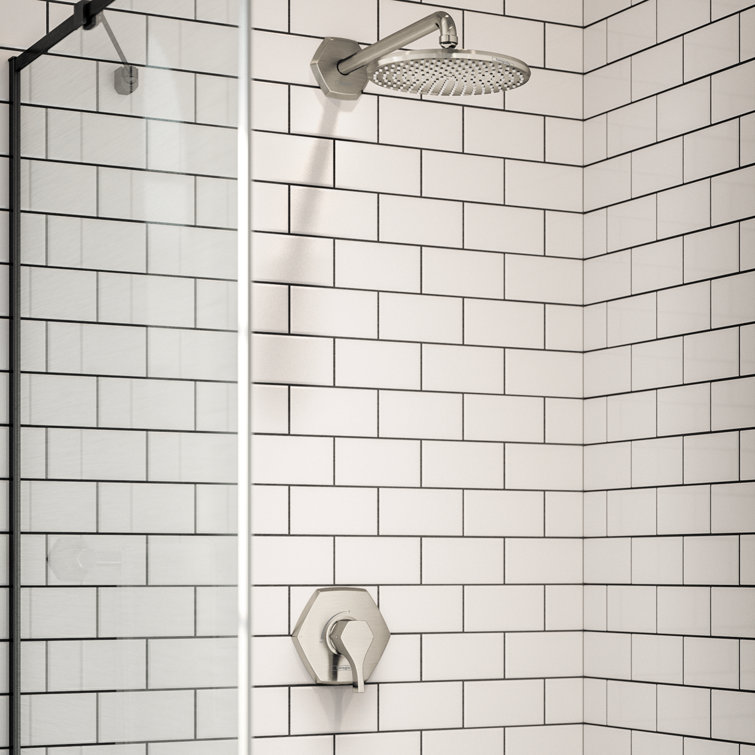 Locarno Art Deco Inspired Brushed Nickel Tub Spout with Diverter