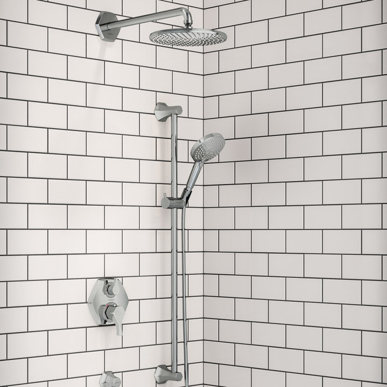 Locarno Transitional Chrome Thermostatic Valve Trim with Diverter