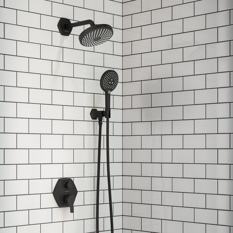 Chrome Modern Handheld Multi-Head Shower with Select