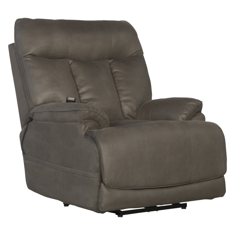 Charcoal Traditional Massage Recliner with Heat and Lumbar Support