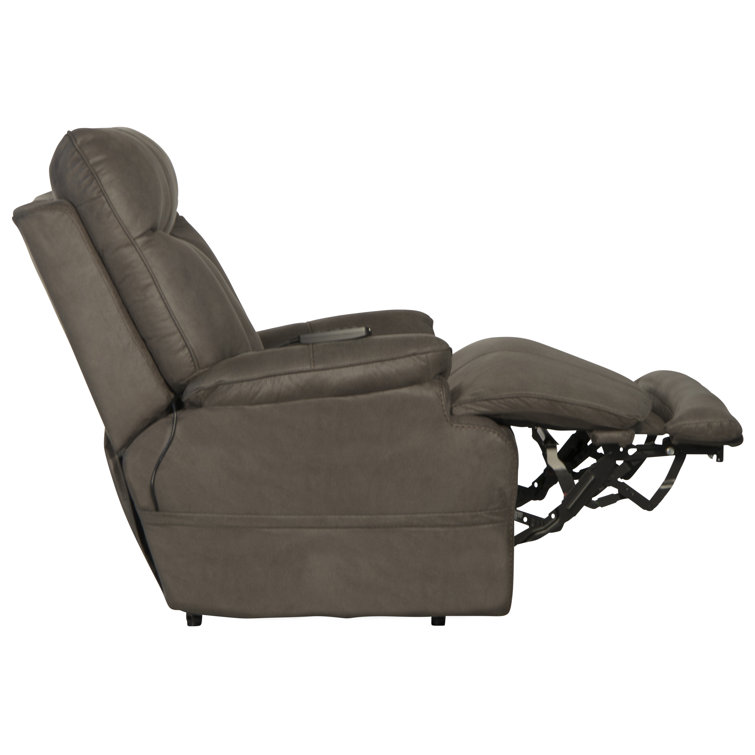 Charcoal Traditional Massage Recliner with Heat and Lumbar Support