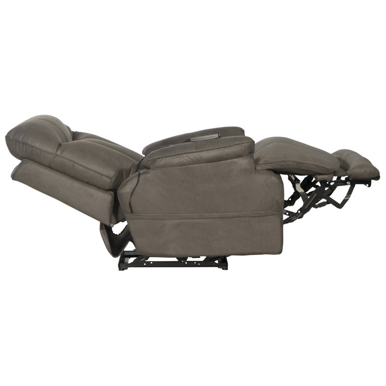 Charcoal Traditional Massage Recliner with Heat and Lumbar Support