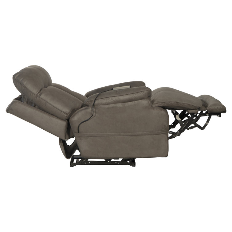 Charcoal Traditional Massage Recliner with Heat and Lumbar Support