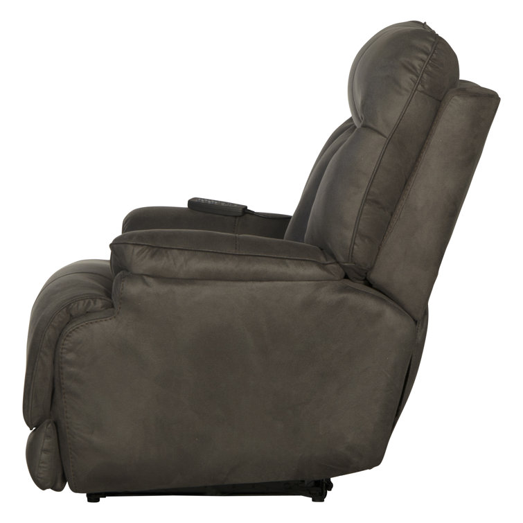 Charcoal Traditional Massage Recliner with Heat and Lumbar Support