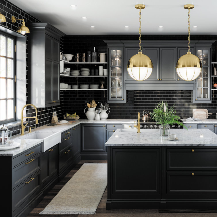 Elegant Art Deco Inspired Brushed Gold HighArc Kitchen Faucet