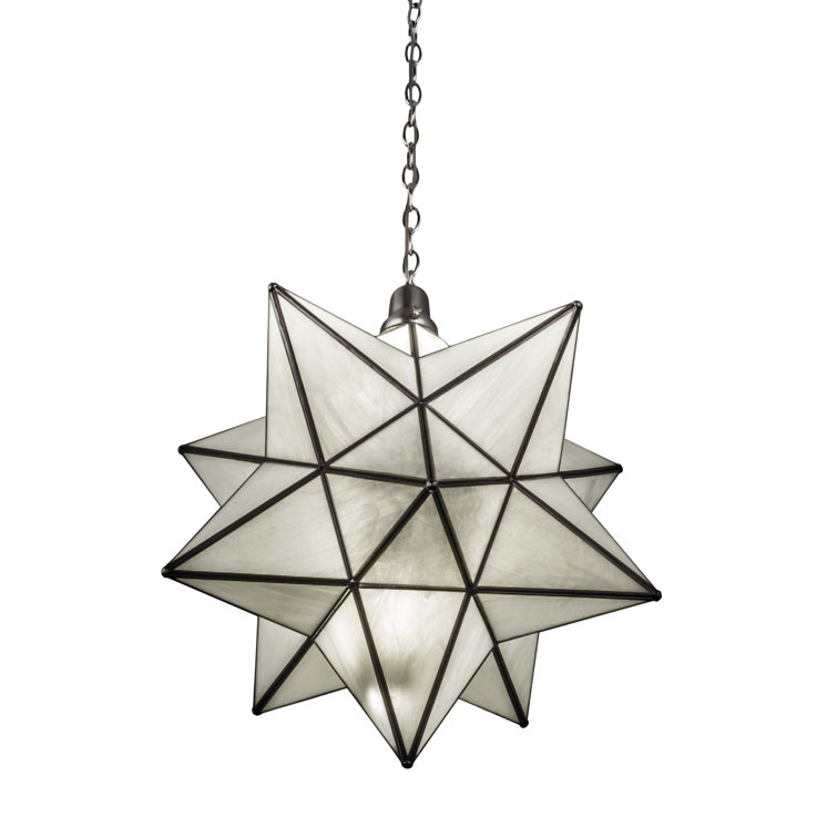 29" Starlight LED Pendant in Brushed Nickel with White Glass