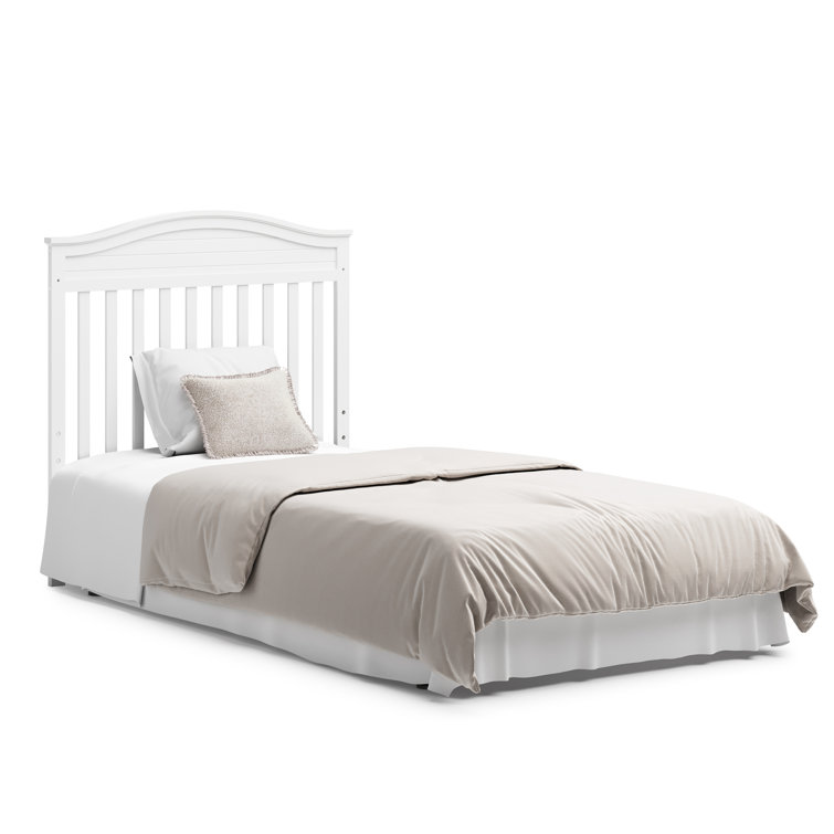 Stella White Pine Wood 4-in-1 Convertible Mini Crib with Foam Mattress