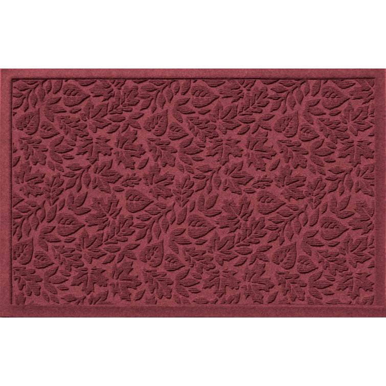 Aqua Shield Charcoal Rubber 59''x35'' Fall Day Outdoor Mat