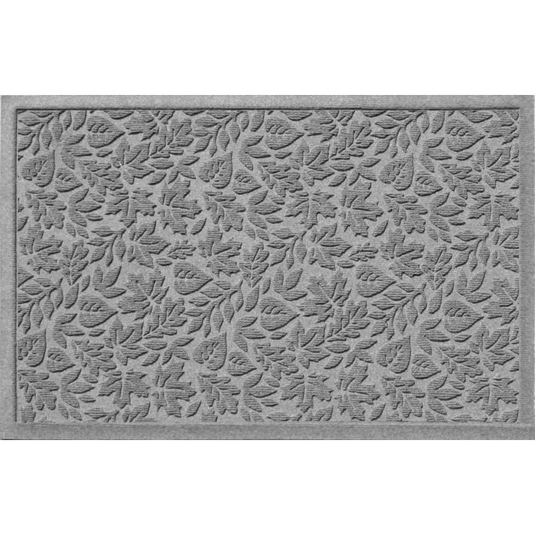 Aqua Shield Charcoal Rubber 59''x35'' Fall Day Outdoor Mat