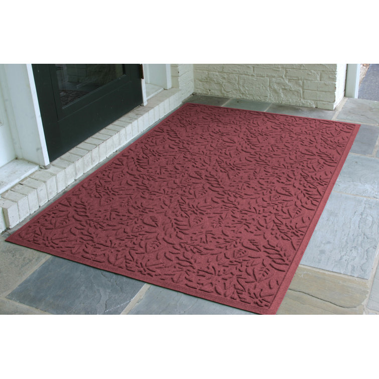 Aqua Shield Charcoal Rubber 59''x35'' Fall Day Outdoor Mat