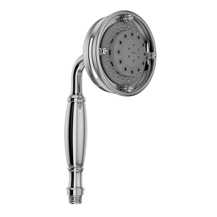 Classic Polished Chrome Handheld Showerhead with Brass Handle
