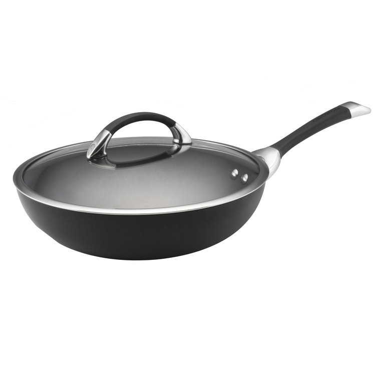 Circulon Symmetry 12" Black Hard-Anodized Nonstick Pan with Lid